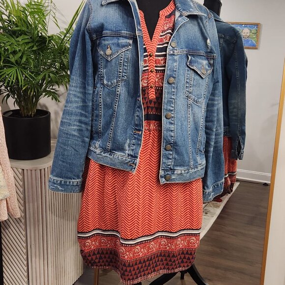 Lucky Brand Boho Print Sleeveless Dress with Tassel Ties Size XL - Picture 5 of 5